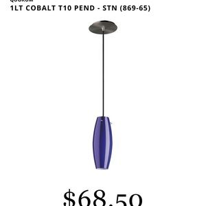 BEAUTIFUL PENDANT LIGHT IN COBALT BLUE